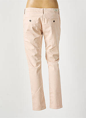 Pantalon chino tissage popeline rose REIKO femme