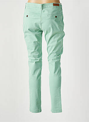 Pantalon chino tissage popeline vert REIKO femme