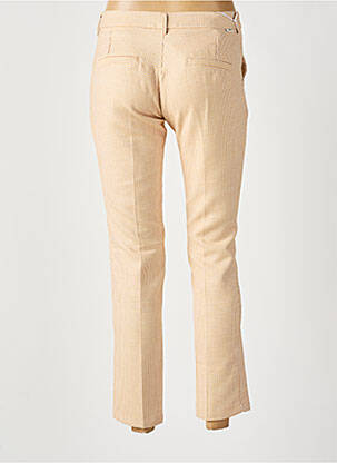Pantalon chino poches taille haute beige REIKO femme