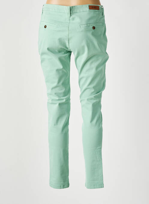 Pantalon chino tissage popeline vert REIKO femme