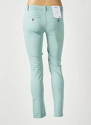 Pantalon chino fermeture zippée sous rabat boutonné bleu LAB DIP PARIS femme
