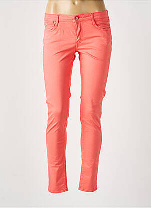 Pantalon slim orange LE TEMPS DES CERISES pour femme