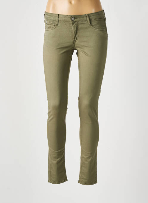 Pantalon slim vert LE TEMPS DES CERISES pour femme