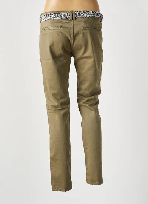 Pantalon slim vert LE TEMPS DES CERISES pour femme