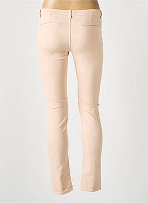 Pantalon chino fermeture zippée sous rabat boutonné orange SCHOOL RAG femme