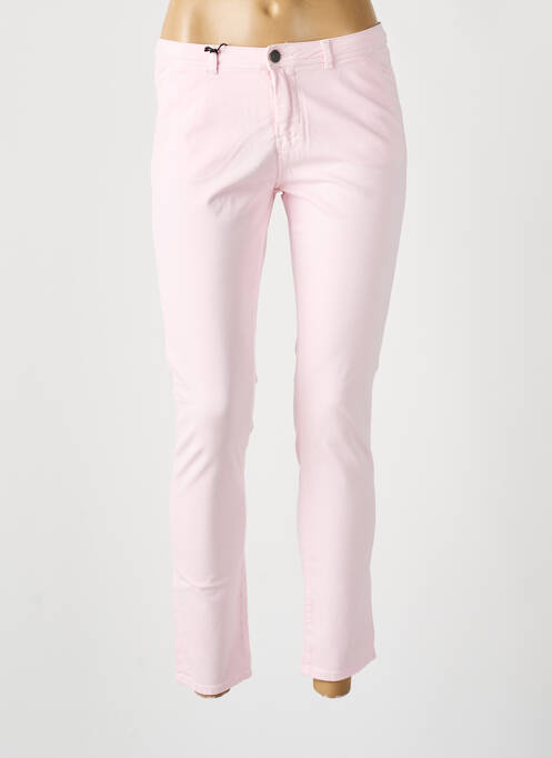 Pantalon chino rose SCHOOL RAG pour femme