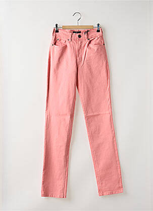Pantalon droit stretch taille haute rose clair CIMARRON femme