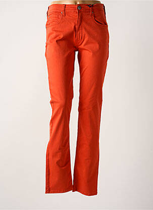 Pantalon droit stretch taille haute orange CIMARRON femme