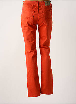 Pantalon droit stretch taille haute orange CIMARRON femme