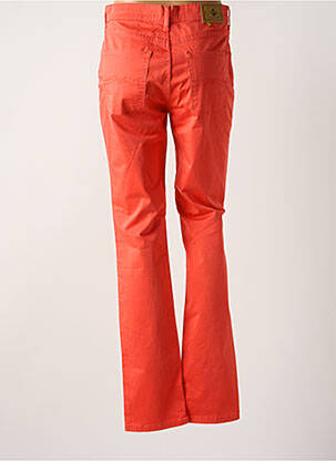 Pantalon droit stretch taille haute orange clair CIMARRON femme