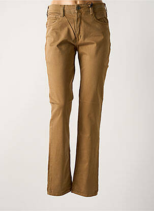 Pantalon droit stretch taille haute beige CIMARRON femme
