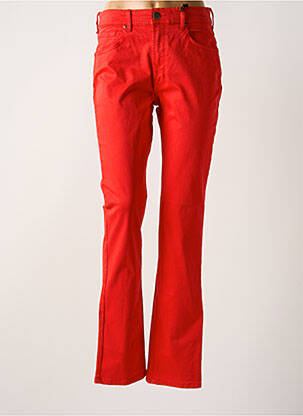 Pantalon droit stretch taille haute rouge CIMARRON femme