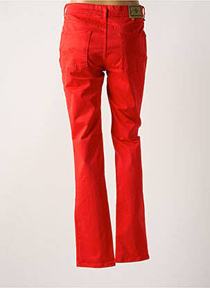 Pantalon droit stretch taille haute rouge CIMARRON femme