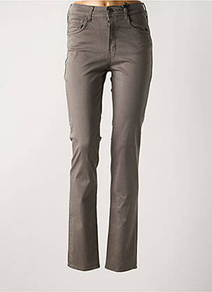 Pantalon droit stretch taille haute gris CIMARRON femme