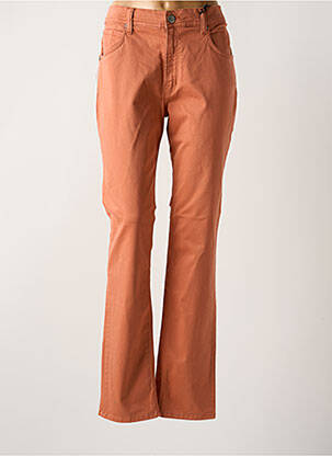 Pantalon droit stretch taille haute orange CIMARRON femme