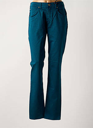 Pantalon droit stretch taille haute bleu CIMARRON femme