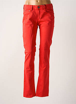 Pantalon droit stretch taille normale rouge CIMARRON femme