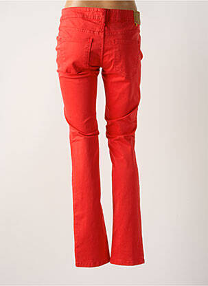 Pantalon droit stretch taille normale rouge CIMARRON femme