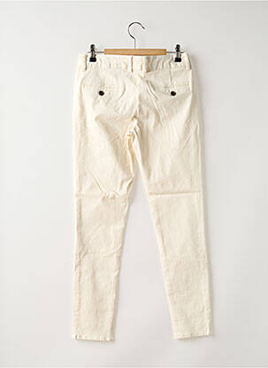 Pantalon chino fermeture zippée sous rabat boutonné taille normale beige CIMARRON femme