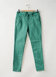Pantalon chino fermeture zippée sous rabat boutonné taille normale vert CIMARRON femme