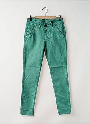 Pantalon chino fermeture zippée sous rabat boutonné taille normale vert CIMARRON femme