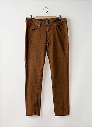 Jeans coupe slim stretch taille basse marron CIMARRON femme
