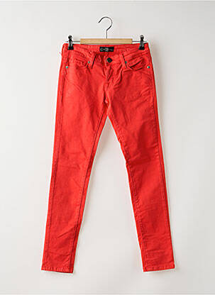 Pantalon slim taille basse taille basse rouge CIMARRON femme