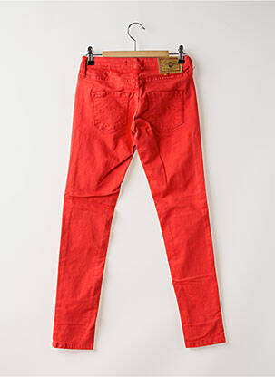 Pantalon slim taille basse taille basse rouge CIMARRON femme