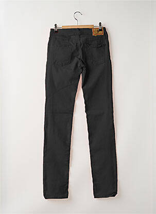 Pantalon droit fermeture zippée sous rabat boutonné noir CIMARRON fille