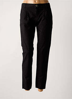 Pantalon chino tissage popeline taille normale noir CIMARRON femme