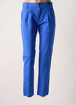 Pantalon chino tissage popeline taille normale bleu CIMARRON femme