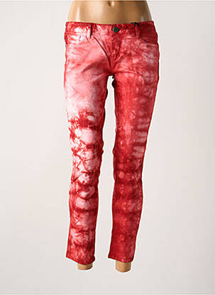 Jeans coupe slim tissage brut taille normale rouge CIMARRON femme