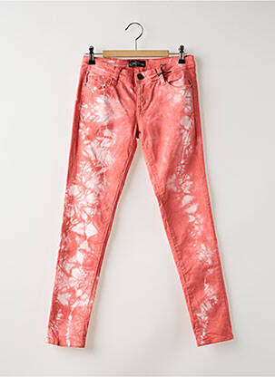 Jeans coupe slim tissage brut taille normale rose CIMARRON femme