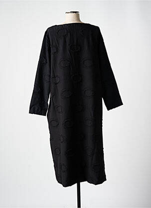 Robe mi-longue manches longues manches longues noir KOKOMARINA femme