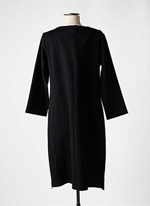Robe mi-longue manches 3/4 manches 3/4 noir ORTO BOTANICO femme