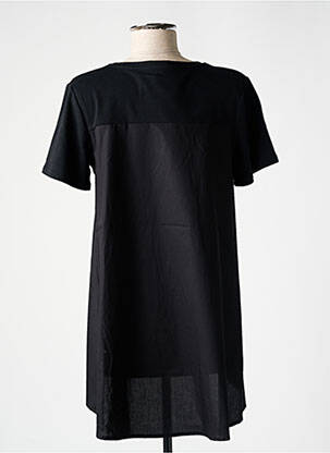 Tunique manches courtes tissage jersey noir ORTO BOTANICO femme