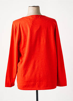 Pull coupe cintrée manches longues orange KOKOMARINA femme