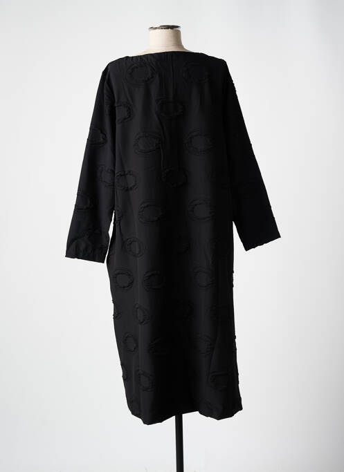 Robe mi-longue manches longues manches longues noir KOKOMARINA femme