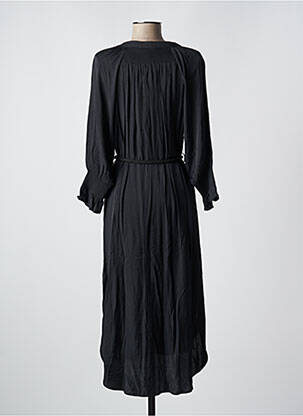 Robe mi-longue coupe fluide manches 3/4 noir CREAM femme