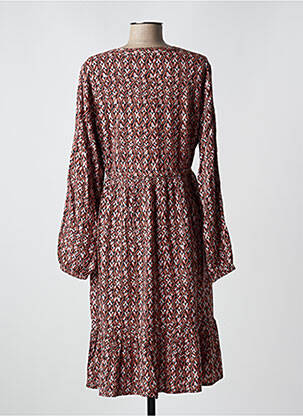 Robe mi-longue manches longues manches longues marron CREAM femme