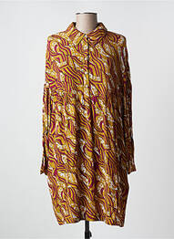 Robe courte manches longues manches longues jaune ALMAE femme