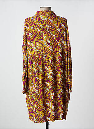 Robe courte manches longues manches longues jaune ALMAE femme