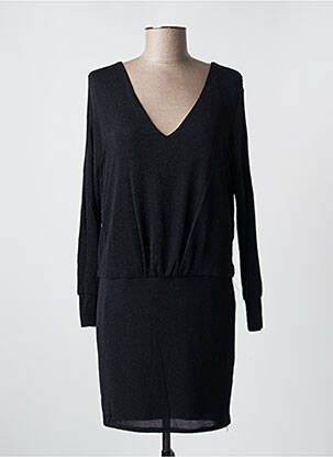 Robe courte manches longues manches longues noir EMA BLUE'S femme