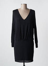Robe courte manches longues manches longues noir EMA BLUE'S femme