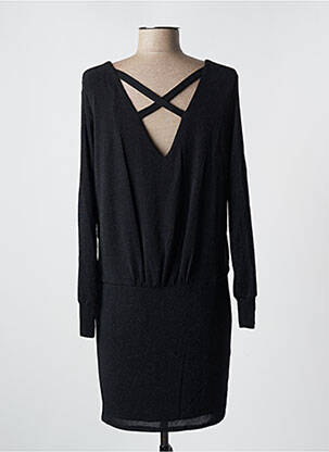 Robe courte manches longues manches longues noir EMA BLUE'S femme