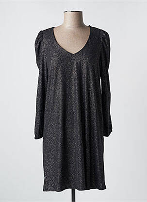 Robe courte manches longues manches longues noir JANIS & JOHN femme