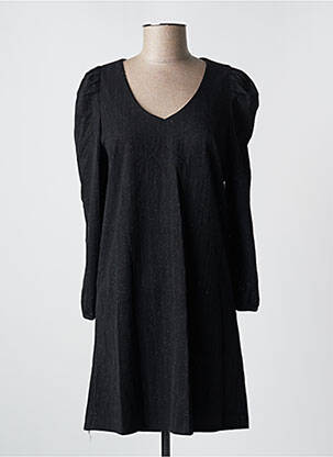 Robe courte manches longues manches longues noir JANIS & JOHN femme