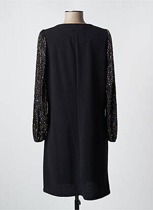 Robe courte manches longues manches longues noir EMA BLUE'S femme