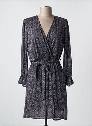 Robe courte manches longues manches longues violet RUE DES ABBESSES femme