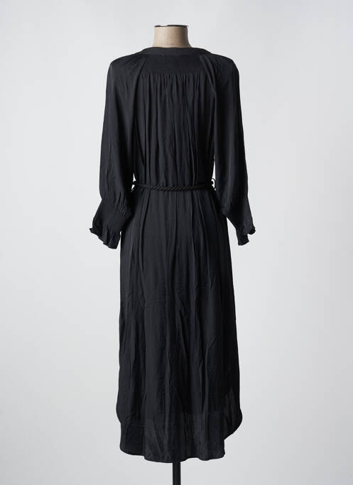 Robe mi-longue coupe fluide manches 3/4 noir CREAM femme